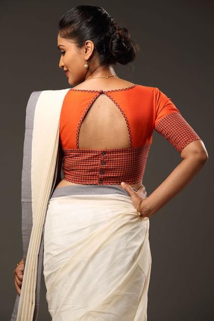 Saree blouse online back design